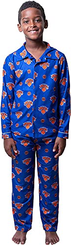 Image of Ultra Game Youth NBA Official 2-Piece Super Soft Button Down Pajamas Set