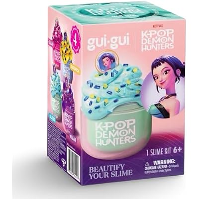 GUI GUI Kpop Demon Hunters Scented Slime Kit, 2-Pack Bundle Set, Sensory Fidget Toy for Kids, Stress Relief, Birthday Party Favor, Ages 6+ (Randomly Selected Scents & Colors)