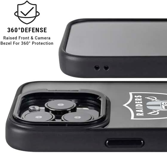 Skinit Kickstand Phone Case Compatible with iPhone 14 Pro Max - Officially Licensed NFL Las Vegas Raiders Design