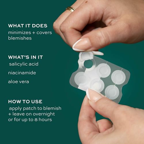 Microneedle Blemish Patches by ITK for Women - 6 Count Patches, Cranberry, 6 Count (Pack of 1) - Image 3