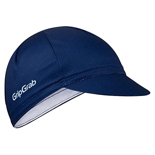 GripGrab Lightweight Summer Cycling Cap UV-Protection Under-Helmet Visor Mesh Hat Thin Breathable SPF Bicycle Headwear Navy