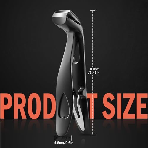 BEZOX Winkelkopf-Nagelknipser für dicke Nägel- Ergonomischer Zehennagelknipser für dicke Nägel, Premium-Stahl-Nagelknipser mit Fangvorrichtung für Männer und Frauen