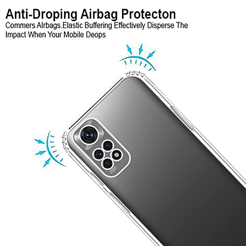 Image of Mobile Back Case Cover for Redmi Note 11 (Soft Silicone Transparent)