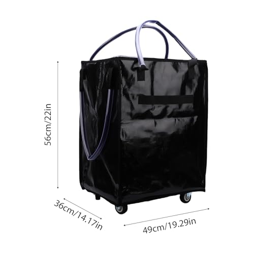 Bolsa de compras con ruedas de 360 grados plegable y resistente para comestibles 7