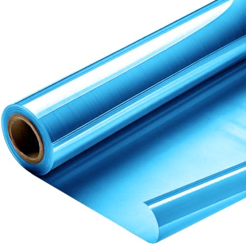 Better crafts Blue Cellophane Wrap 40'' x 100' Roll - Colored Cellophane Sheets for Craft Baskets, Gift Wrapping Supplies, Plastic Wrap for Gift Baskets