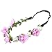 Produktbild Hacoly Haarreifen Damen Blätter Haarreifen Blume Zubehör Stirnband Haarkranz Brautbrautjungfern Haarband für Damen Mädchen Hochzeit Party-Rosa