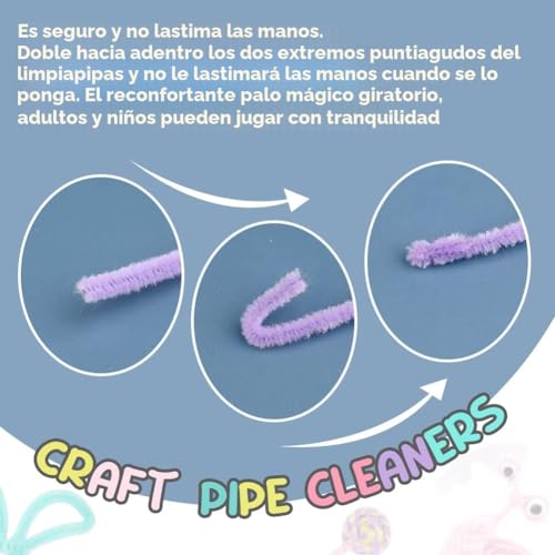 Miniatura 5 de Wenrescry 300 Limpiapipas Manualidades, 27 Colores, Alambre De Chenilla Para Proyectos Creativos De Bricolaje, Manualidades Y Decoración Del Hogar, 30 Cm De Longitud