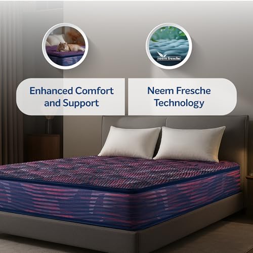 Image of Sleepwell Champ Classic Ortho Mattress | Soft Plush Top | Firm Feel Mattress | Back Support | Anti-Bacterial Technology | Triple Layer Quiltec Foam | Double Size |72X48X4 | 2 Years Warranty