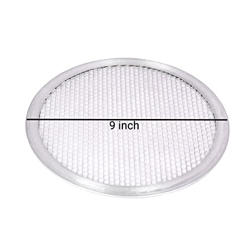 Image of Aluminium Pizza Tray Screen for Commercial Use, Baking Net, Oven Baking Tray Round Plates (9 inch Set of 6)