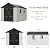 Patiowell 8x12 FT Outdoor Storage Shed, Plastic Shed Resin Garden Shed with Floor & Window & Lockable Door for Patio Furniture, Backyard Tools, Bicycles & Lawnmower, Beige