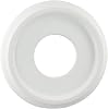 PU Round Ceiling Medallion Decorative, Light Fixture Cover Plate Classical Home Decor White For Chandelier Lamp Fan Installation
