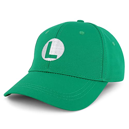 Armycrew Mario Luigi Cotton Embroidered Cosplay Costume Baseball Cap - Luigi Green
