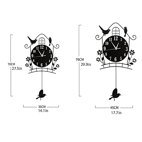 Reloj de pared hogar moderno negro de tipo analógico y estilo simple 3