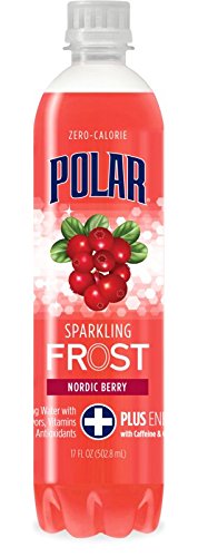 Polar Frost Nordic Berry Sparkling Water 17 oz Plastic Bottles - Pack of 24