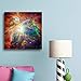 wall26 Canvas Print Wall Art Cosmic Rainbow Orange & Green Galaxy Nebula Astronomy & Space Sky Digital Art Modern Art Global Scenic Colorful Multicolor for Living Room, Bedroom, Office - 24