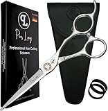 PIUS LANG Profi-Haarschneideschere 16,5 cm – seit 1852: Friseurschere | Haarschere aus deutschem Edelstahl, Konvexklingen mit Kugellagersystem, ergonomisches Design für Profis & Anfänger • inkl. Etui