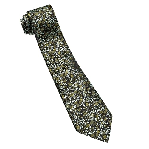 Image of Barry.Wang Floral Ties for Men Flower Necktie with Tie Clip Formal