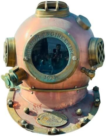 SKYNOTCH Anchor Engineering 1921 - Casco de buceo Casco de buceo Casco de buceo antiguo como raro Casco de buceo profundo SCA artículo de regalo
