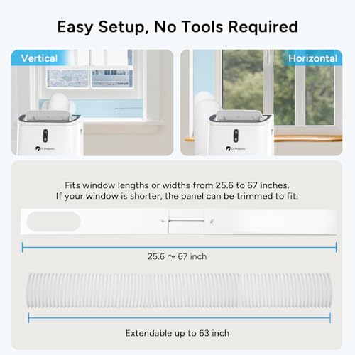Image of DR.PREPARE 14,000 BTU Portable Air Conditioner with WiFi, 4-in-1 Portable AC Unit with Remote Control, Fast Cooling, 24H Timers, Window kit, Cools Up to 700 sq. ft for Rooms, Bedroom