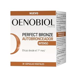 OENOBIOL – PERFECT BRONZE Autobronceador – Acelerador Bronceado Corporal y Facial con Protección Solar – Complemento alimenticio – 30 cápsulas 1 mes