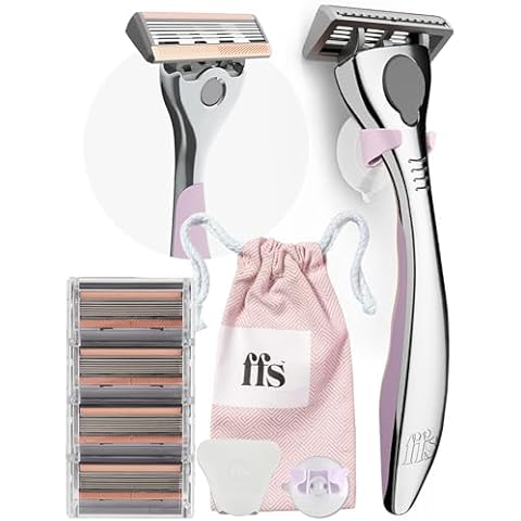 FFS Beauty Women's Shaving Set with Travel Pouch Cover