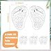 Handepo 3 Pairs Gel Metatarsal Pads for Thong Forefoot Cushion Inserts Foot Pads Non Slip Shoe Cushion for Self Adhesive Sandals Thong Pads Toe Post Protector Pain of Foot Grip Pads for Women Men