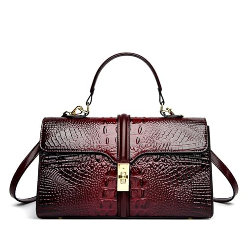 Bolso Satchel de Cuero Sintético Patentado para Mujer miniatura 1