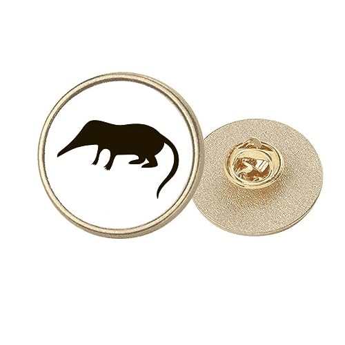 Broche musaraigne ronde en métal doré pour sublimer votre veste en jean au quotidien