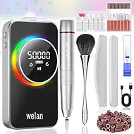 Electric Nail Drill Professional 50000RPM, Fast Removal Electric Nail File for Acrylic Gel Nails, 6000mAh Rechargeable Nail Drill Machine, Efile Kit with 12pcs Bits for Manicure Salon Home