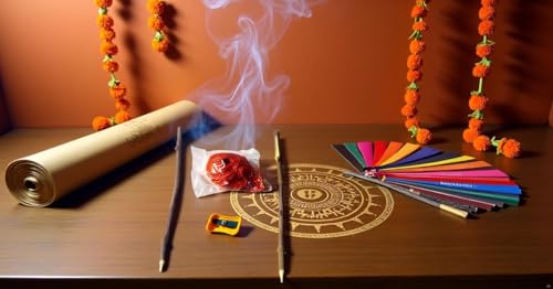 Image of Anar ki Kalam, (Used for writing on Bhojpatra) - Set of 4 Sticks with FREE Kalawa & Sharpener | Perfect for Pooja, Mantra & Bhojpatra Yantra and Mantra Writing