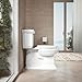 KOHLER 4636-RL-0 Cachet ReadyLatch Elongated Toilet Seat Slow Close, Soft Close Toilet Seat Quiet Lid, Contoured Grip-Tight Bumpers Installation Hardware, Apartment Essentials, White