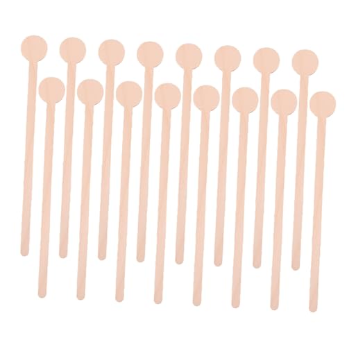 COLLBATH 50pcs Wooden Coffee Stirrer Stick Bar Supplies Long Stirring Paddle for Cocktails Latte Te
