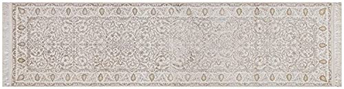 Versailles 790-A Chemin de table fait main Ivoire/ivoire 80 x 300 cm 2,40 m²