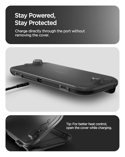 Image of Spigen Thin Fit 360 for Switch 2 Dock Compatible Transparent Case - Black | Detatchable Joy-Con, Dock Compatible Transparent Cover Compatible with Nintendo Switch 2