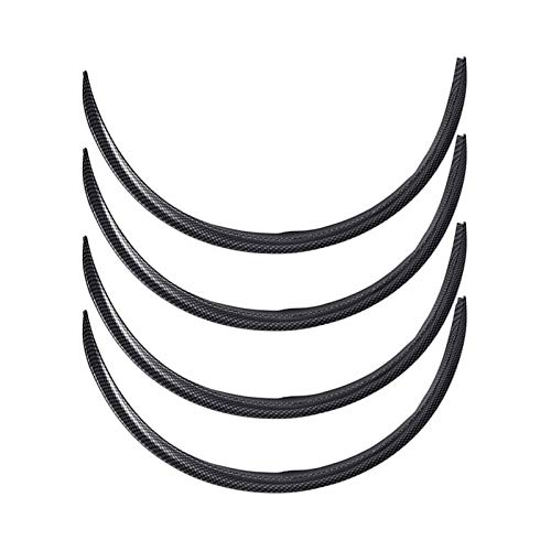 Xotic Tech Carbon Fiber Style Car Wheel Eyebrow Arch Trim Lips Strip Fender Flare Protector Universal #TOP2