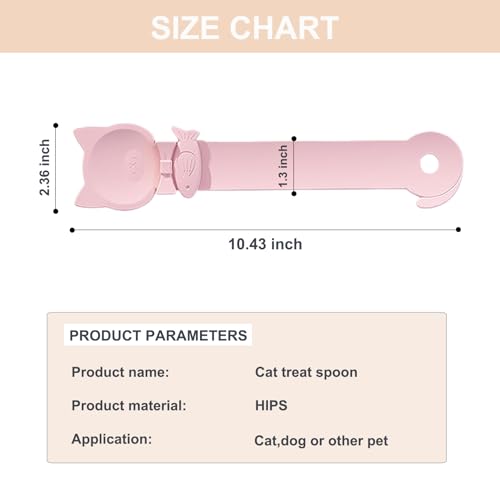 Image of PETPAWLOVELY-1PCS Cat Treat Spoon Squeeze,Cat Strip Feeder spoon,Multi-Function Dispenser spoons,Easy Feeding Spoons for Licky Treats,Pet Food tool for Wet Food(Pink)