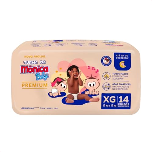 Turma da Mônica Baby Premium Jumbo XG 14 Unidades