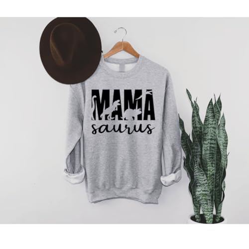 Mama Saurus Sweatshirt, Mama Dinosaur, Mom Life Sweatshirt, Mother's Day Sweatshirt, Funny Mother's Day Gift3