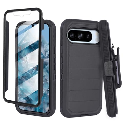 Protection écran Google Pixel 9 Pro antichoc coque robuste clip ceinture béquille