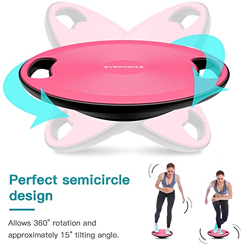 Image of Wobble Balance Board, Exercise Balance Stability Trainer Portable Balance Board with Handle for Workout Core Trainer Physical Therapy & Gym No-Skid Surface