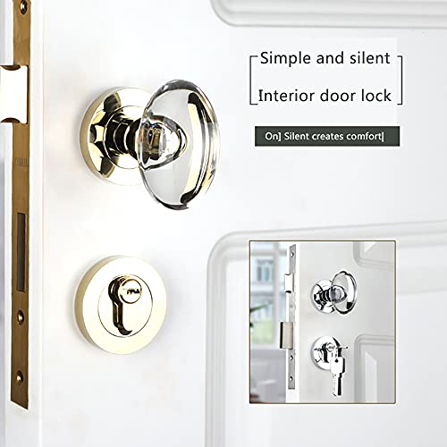 Bouton de porte octogonal en verre transparent pour rénovation de porte moderne - 4