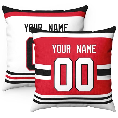 Image of ANTKING Chicago Throw Pillow Personalized Custom Any Name and Number for Men Women Boy Gifts