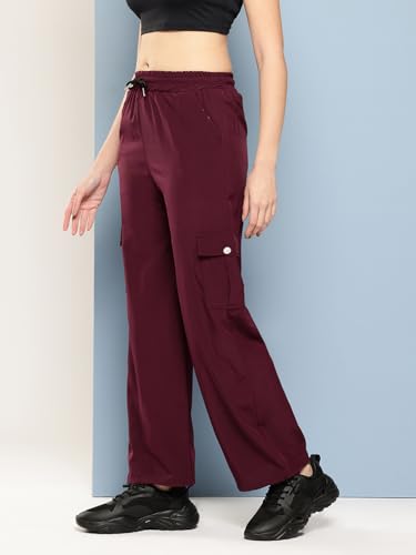 Image of Aarika Womens Casual Wear Black Colour Solid Crep Cargo Pant