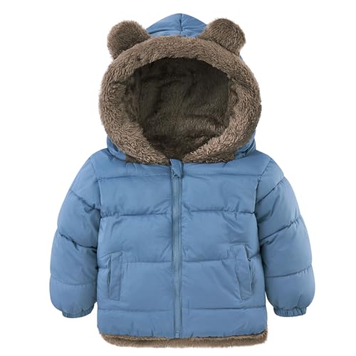 kids4ever Baby Kleinkinder Jungen Winterjacke Mantel 6-12 Monate Niedlich Plüsch Bärenohren Jacke Kapuzenjacke mit Reißverschluss Blau kids4ever Baby Kleinkinder Jungen Winterjacke Mantel 6-12 Monate Niedlich Plüsch Bärenohren Jacke Kapuzenjacke mit Reißverschluss Blau
