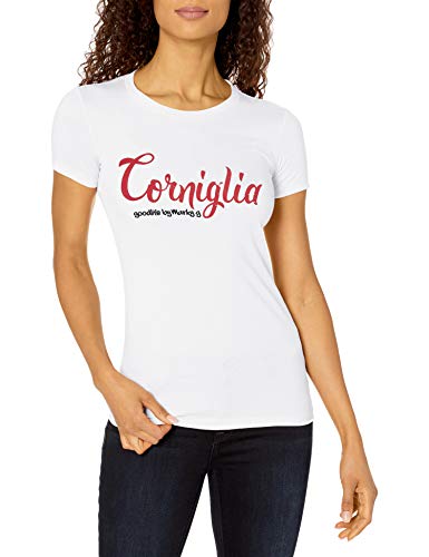 Marky G Apparel - Camiseta de manga corta con cuello redondo para mujer - Blanco - Small