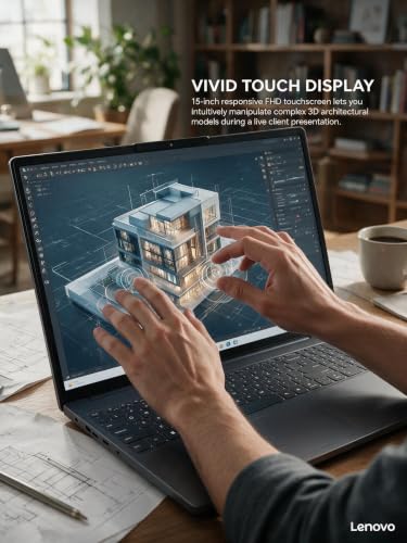 Image of Lenovo 15 inch Touchscreen Laptop Ryzen 7 8840HS 16GB 512GB SSD Gray 2026