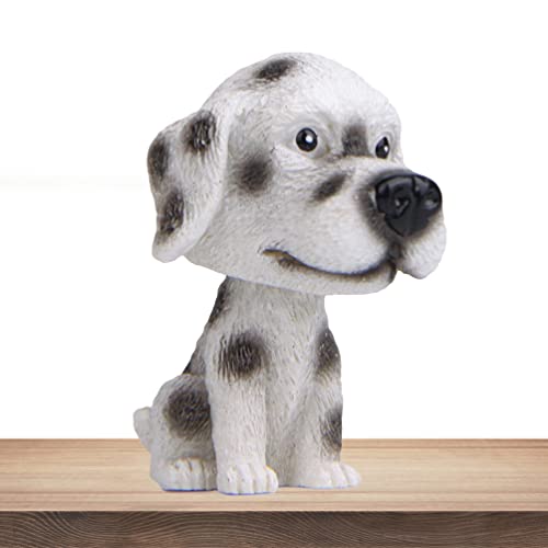 Gatuida Nodding Spotty Dog Car Ornaments Resin Realistic Sitting Posture Car Decoration Dog Accessories for Interior Display - Image 4