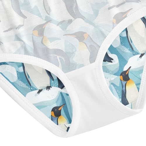 ZZKKO Penguins and Glaciers Girls Underwear Toddler Panties for Girls Comfort Brief Size 8Y4