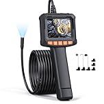 Endoscope Inspection Camera, Qimic 2.4'' IPS Screen Borescope with 8 LED Lights, IP67 Waterproof Endoscope, 1080P HD Snake Camera, 16.4FT Semi-Rigid Cable, Tools & Gadgets for Men