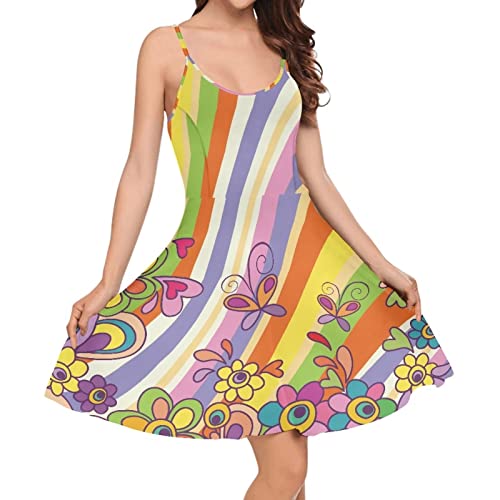 Image of Coloranimal Women's Summer Sleeveless Casual Swing Dresses with Loose Fit Beach Sundress